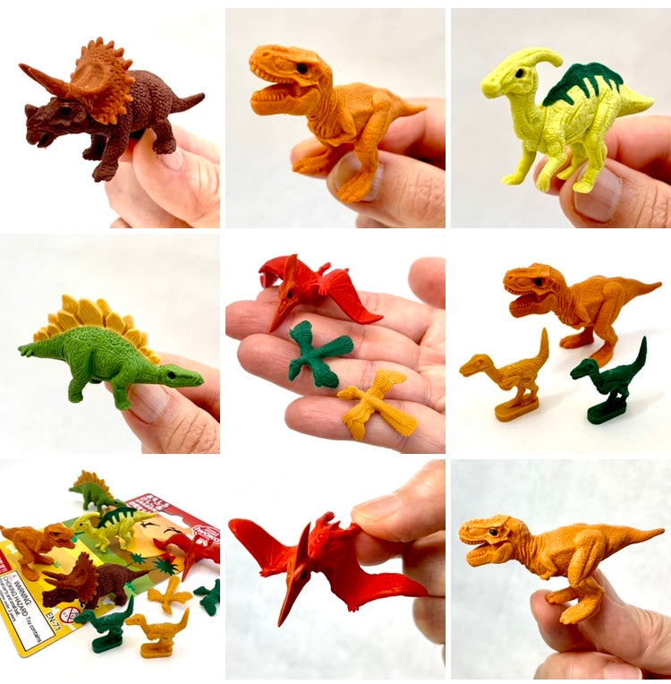 Iwako Dinosaur Puzzle Erasers Blister Pack