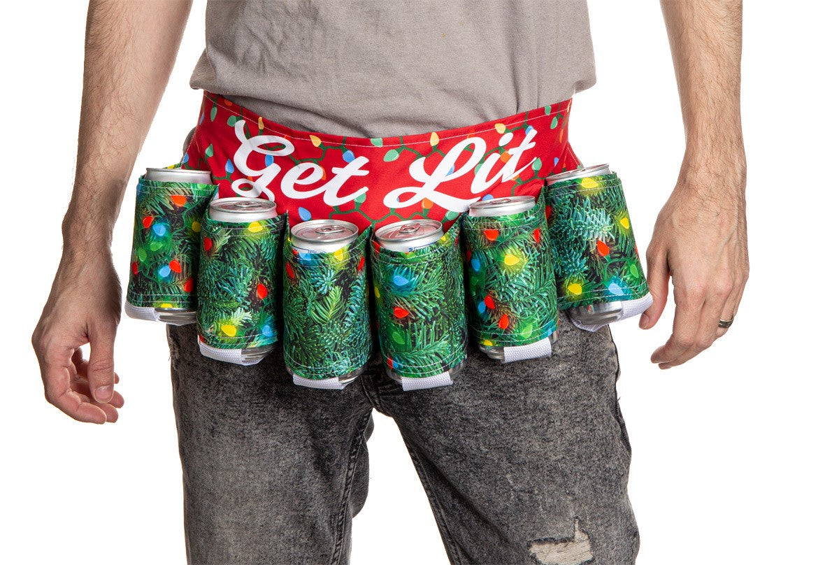 Get Lit Beer Belt - Novelty Beverage Holder