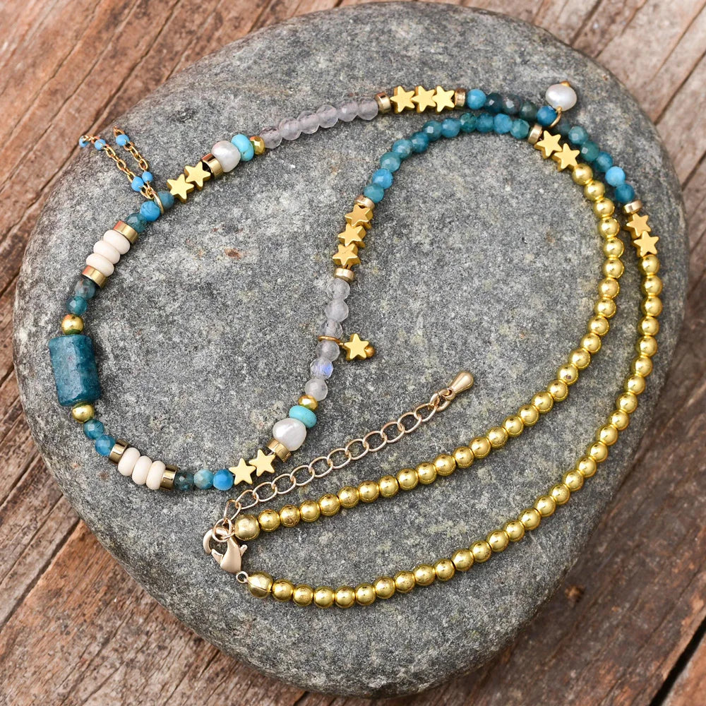 Unique Design Apatite Stone Necklace