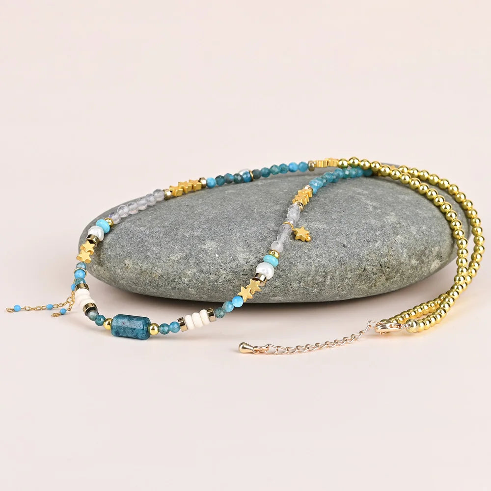 Unique Design Apatite Stone Necklace