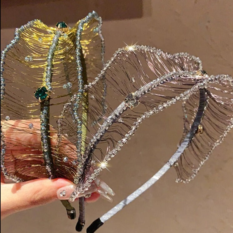 Luxury Handwoven Crystal Embellished Headband Accessories WAAMII
