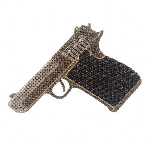 waamii gun shape clutch handbag