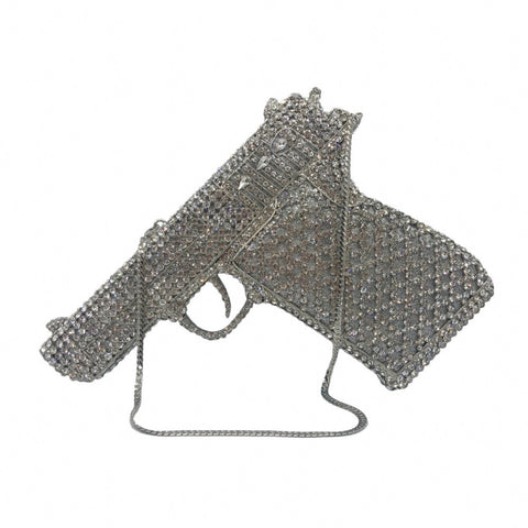 waamii gun shape clutch handbag