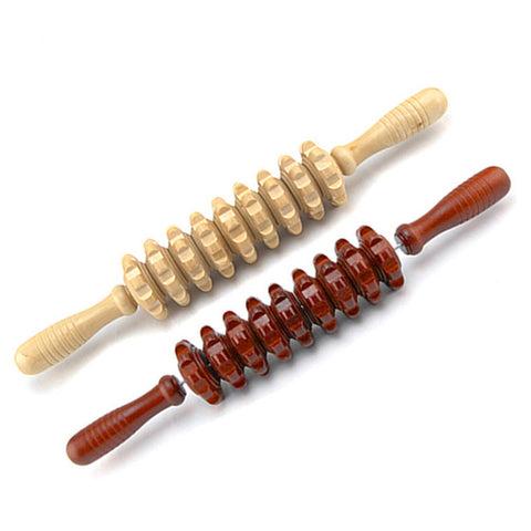 wooden massage roller