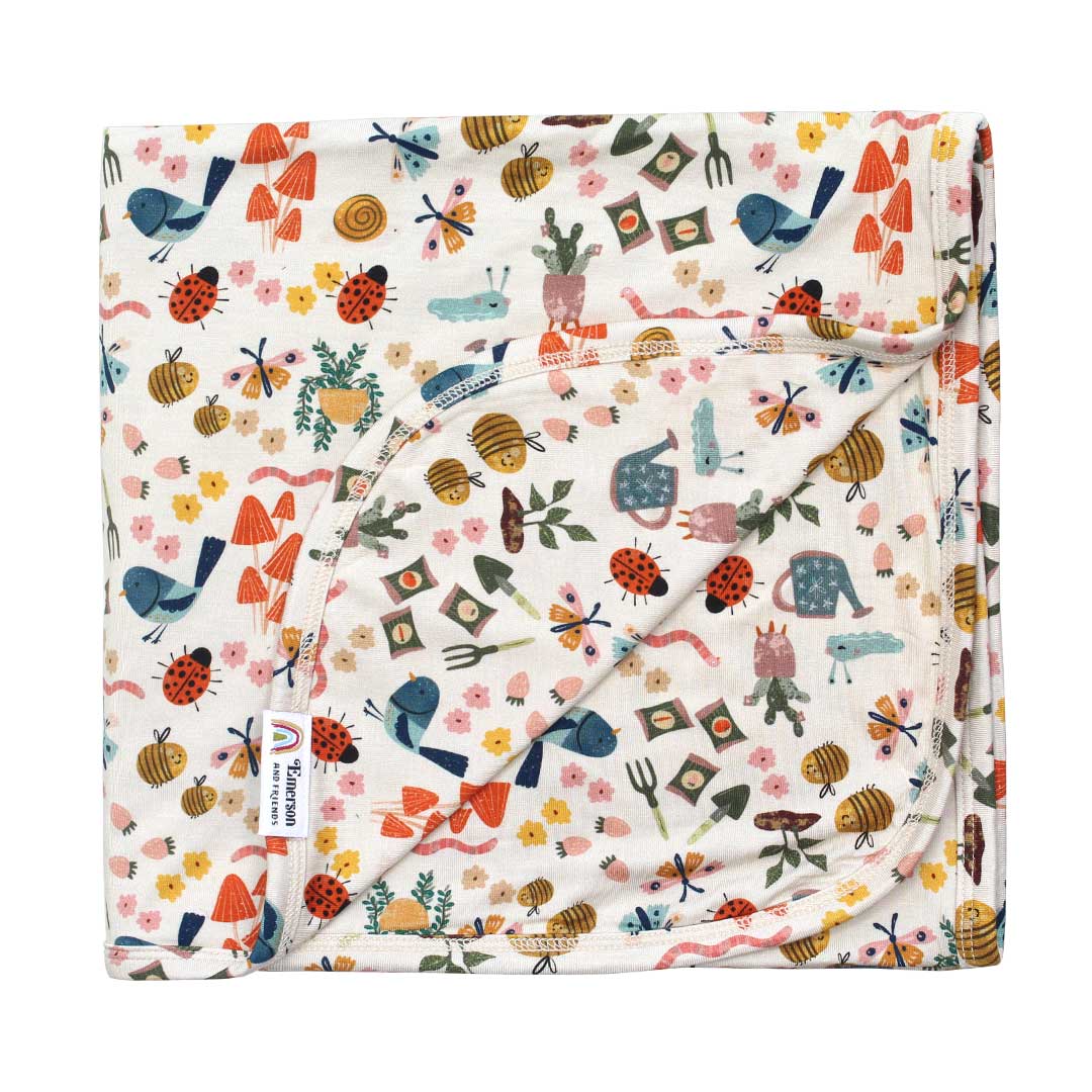 Garden Friends Bugs Luxury Bamboo Blanket