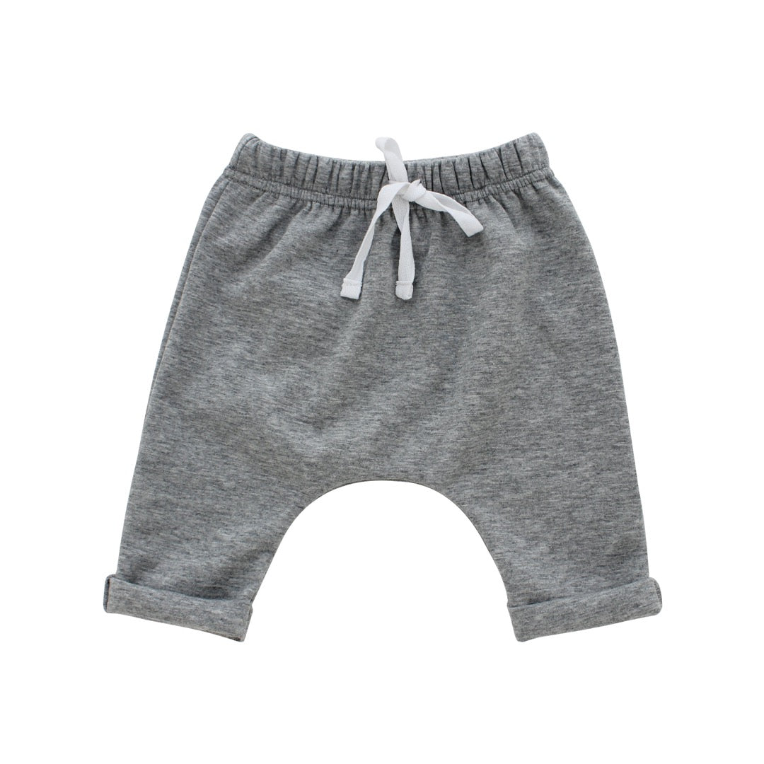Heather Grey Cotton Baby Joggers