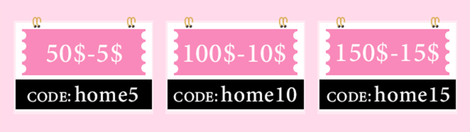 $50-$5 Off with Code: home5, $100-$10 Off with Code: home10, $150-$15 Off with Code: home15