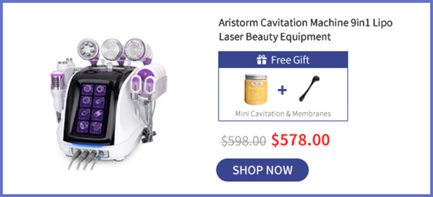 9 in 1 40k Aristorm Ultrasonic Cavitation Machine with Lipo Laser and Radio Frequency