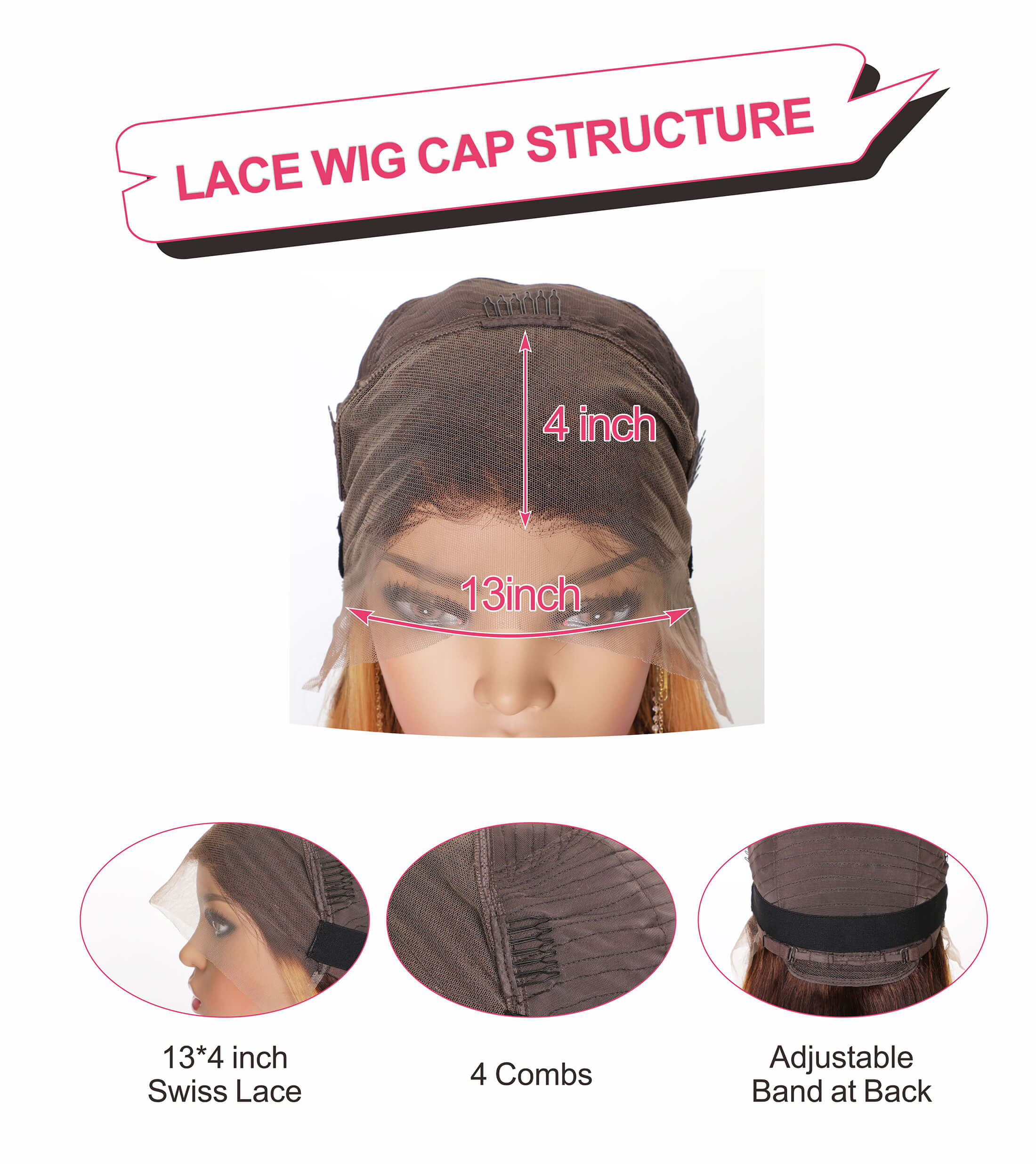 chocolate brown 13*4 lace frontal wig inside
