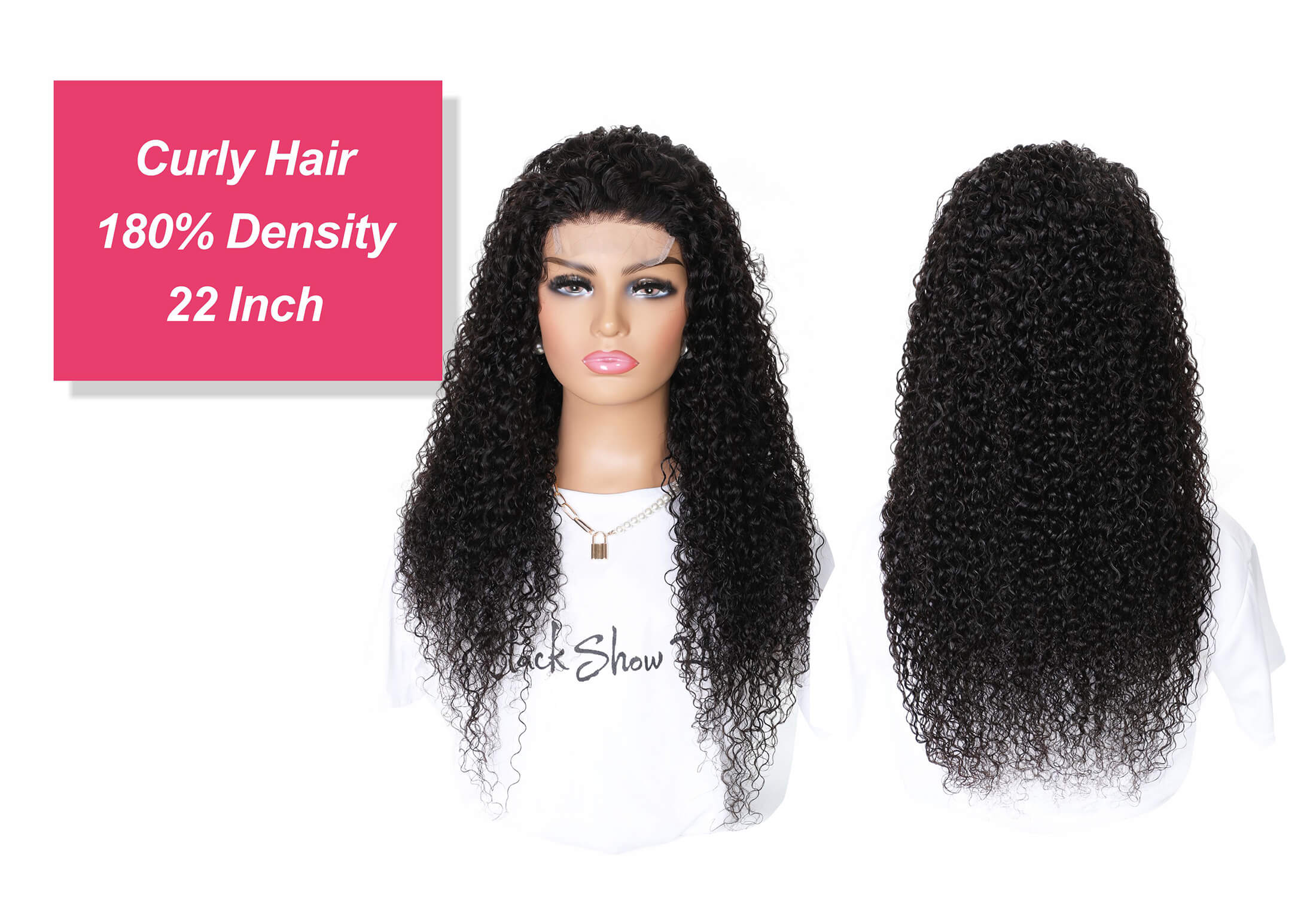 Curly hair transparent lace 4*4 lace closure wig