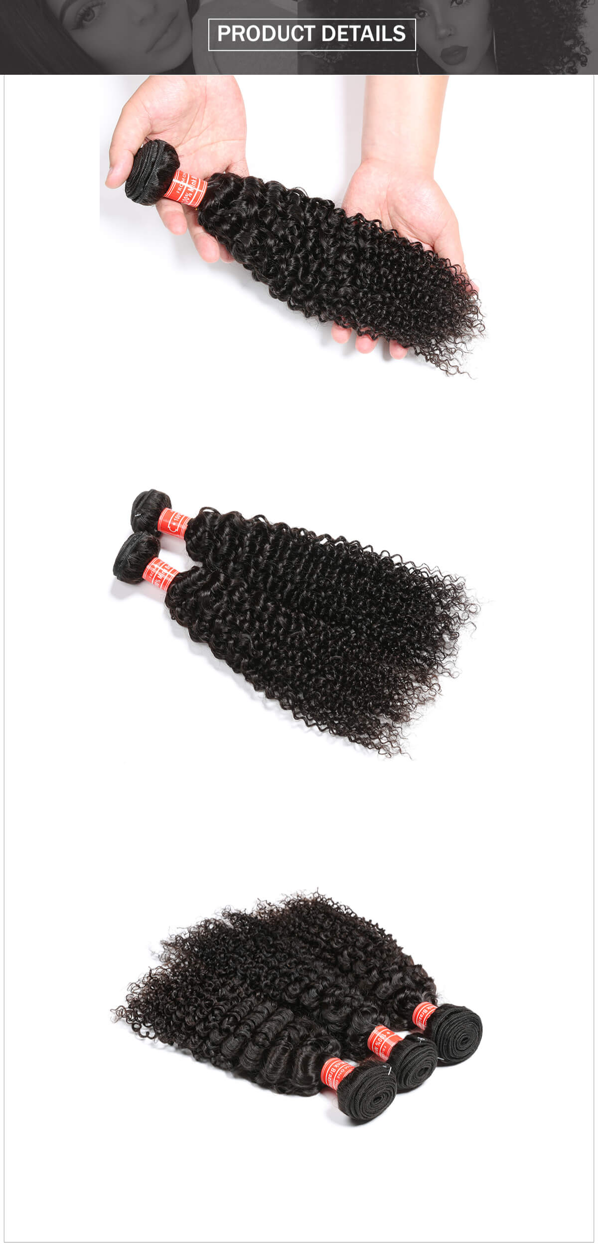 mink Brazilian hair curly hair bundles