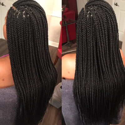 waist length box braids