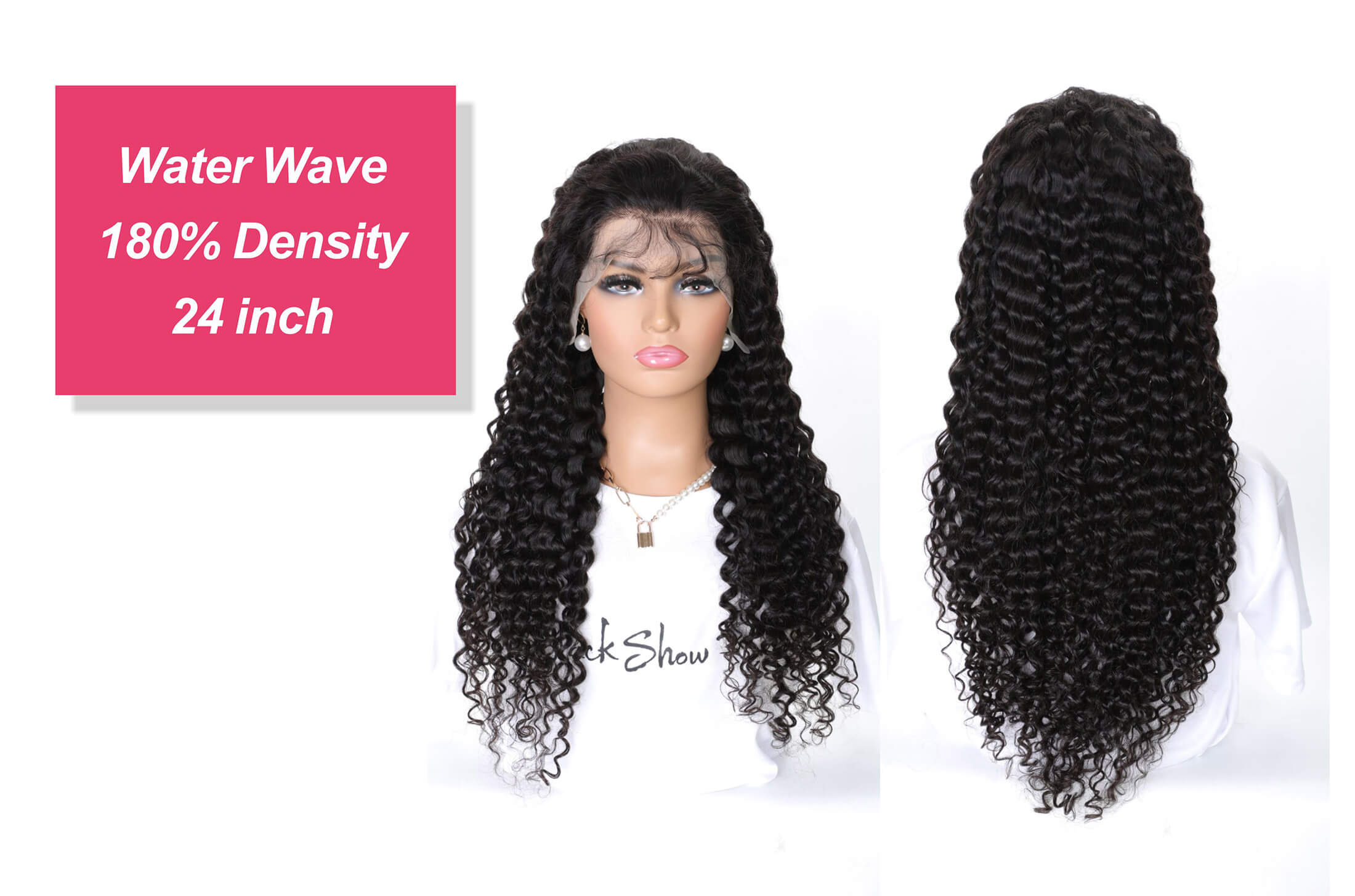 water wave transparent lace frontal wig