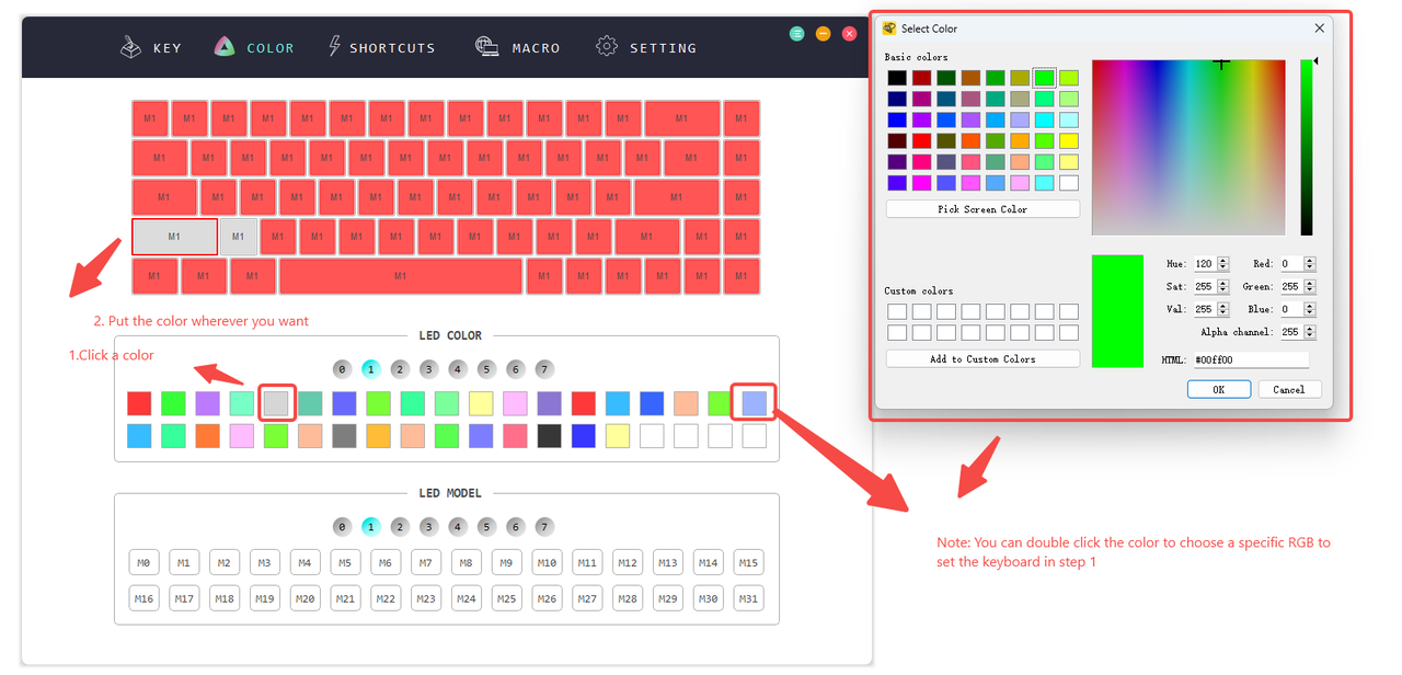 change a single key’s LED color