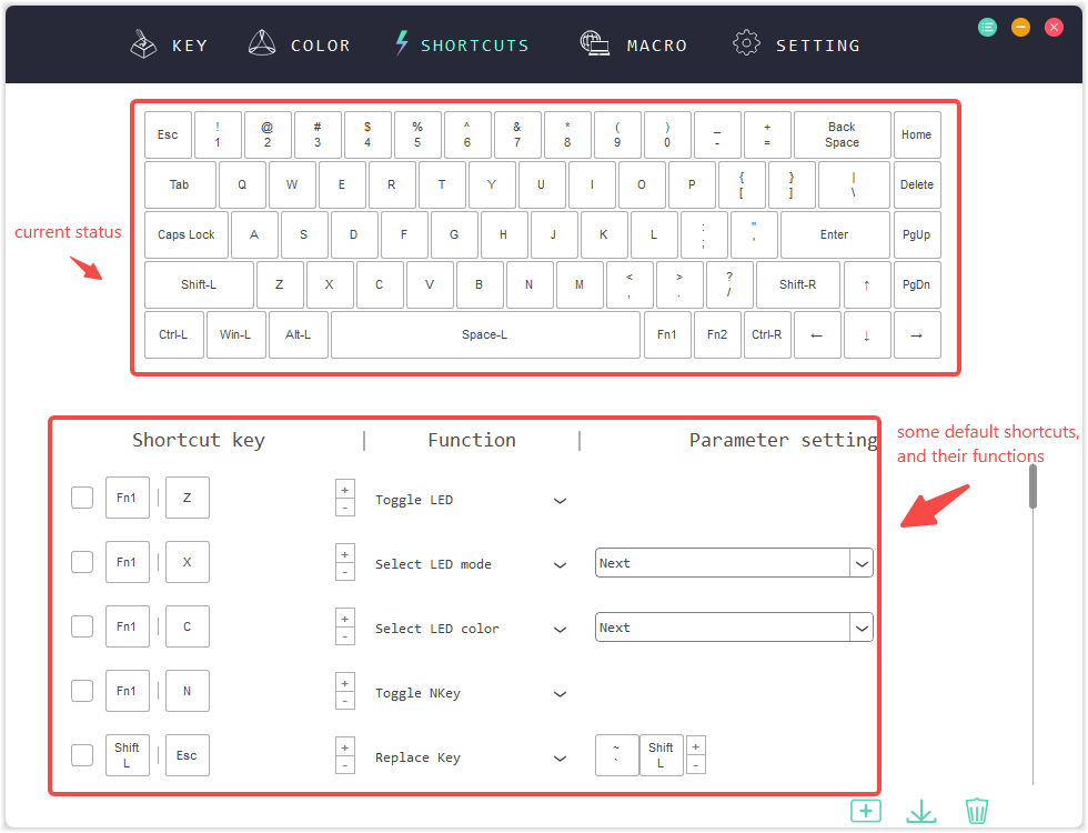 Add shortcut to your keyboard