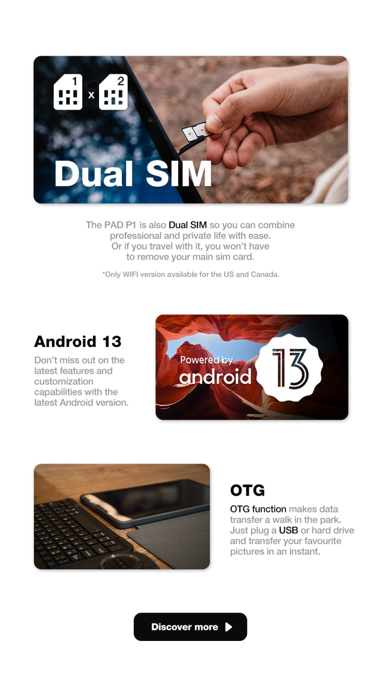 Agm Pad P1 Tablets 10.36 « Android 13 Tablette étanche, 8gb +