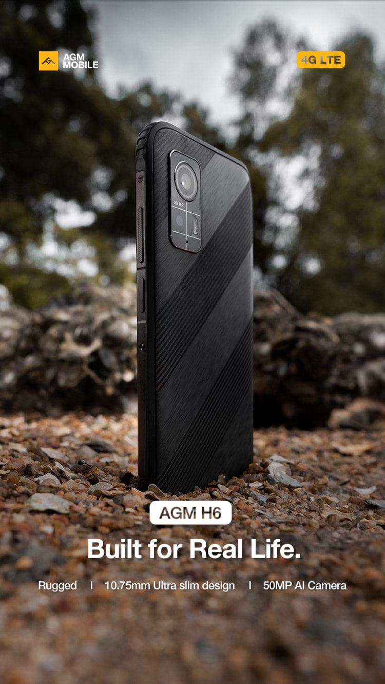 AGM H6 | Ultra-Thin | Rugged | 6.56-inch 90Hz Display | 16GB RAM (8+8) +  256GB ROM | Android 13
