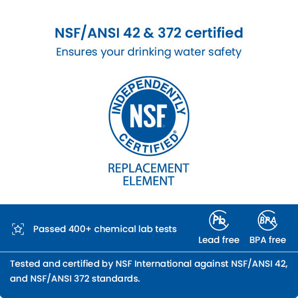 Qualified NSF certified refrigerator filter