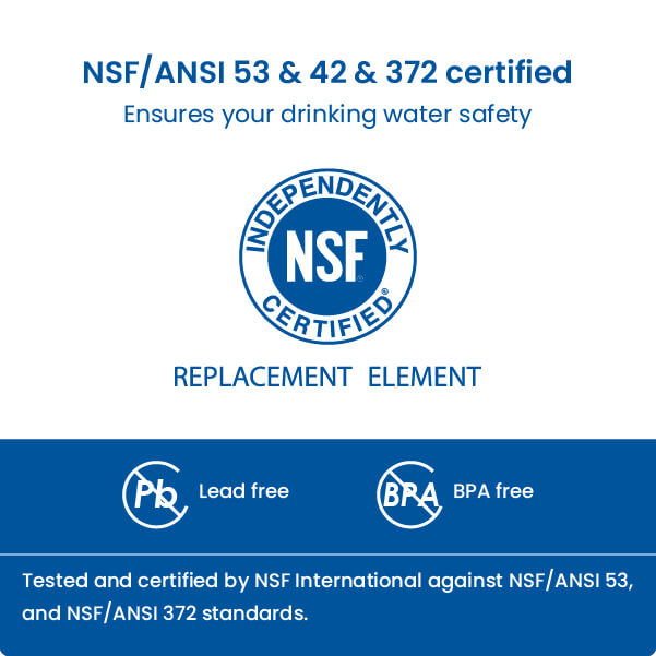 AQUA CREST Gravity Water Filter System, NSF/ANSI 42&372 Certified