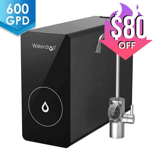 Waterdrop D6 600GPD RO System with Free Home Odor Absorber
