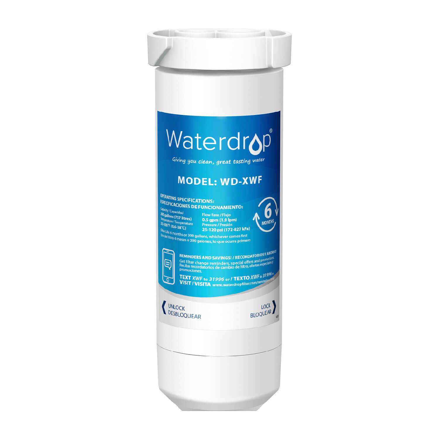Waterdrop Replacement for GE XWF Refrigerator Water Filter