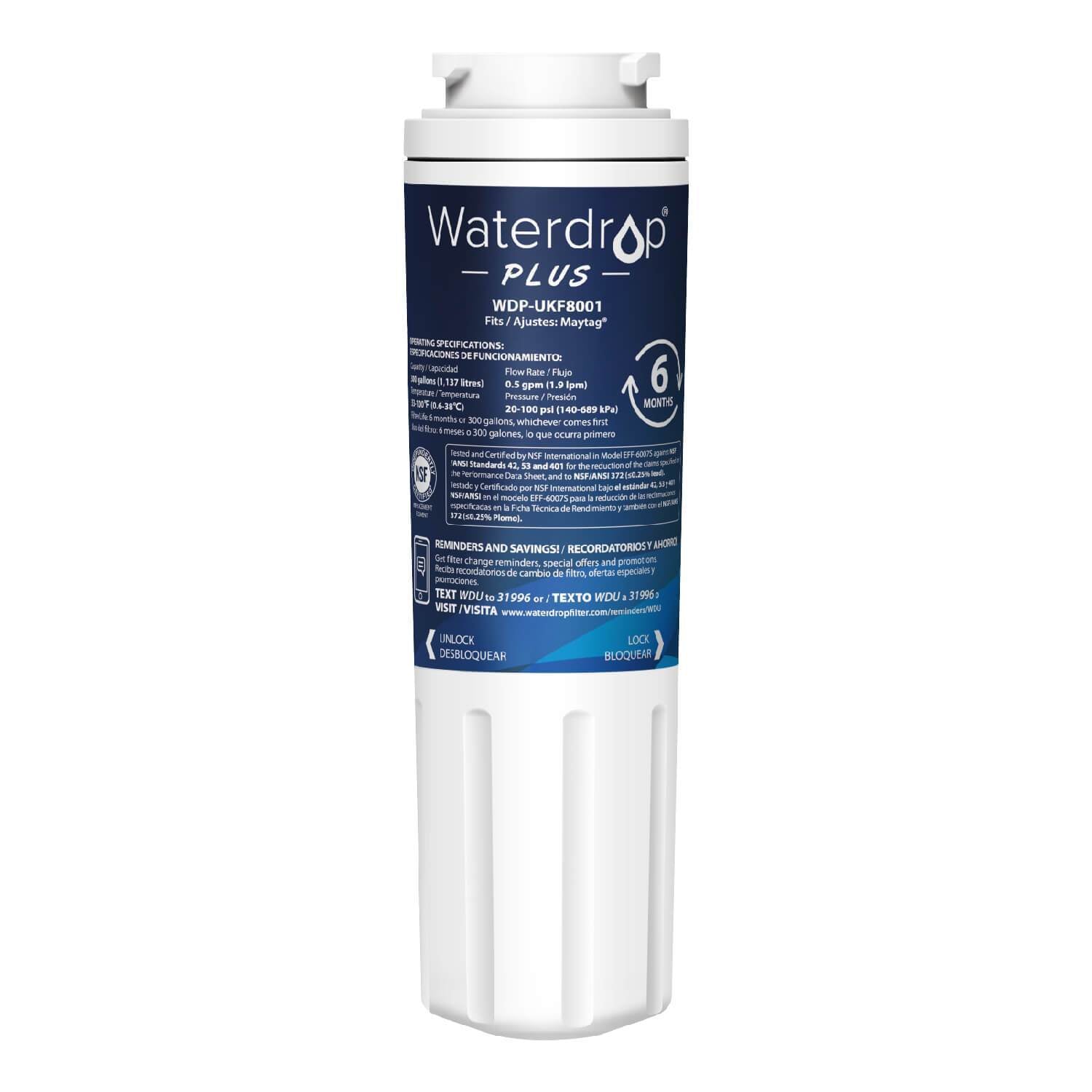 Waterdrop Replacement for Maytag Fridge Water FilterUKF8001