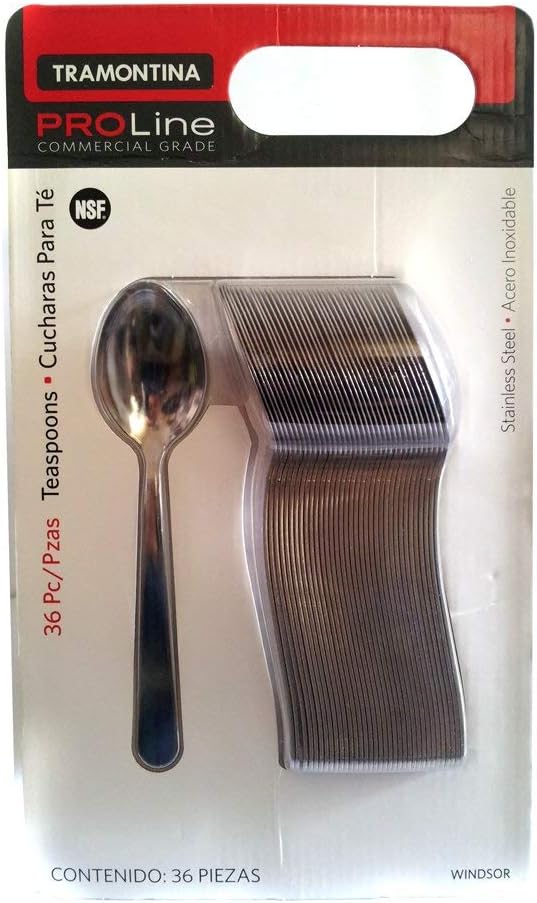 Tramontina PROLine Commercial Grade Stainless Steel Teaspoons 36 Piece ABH34