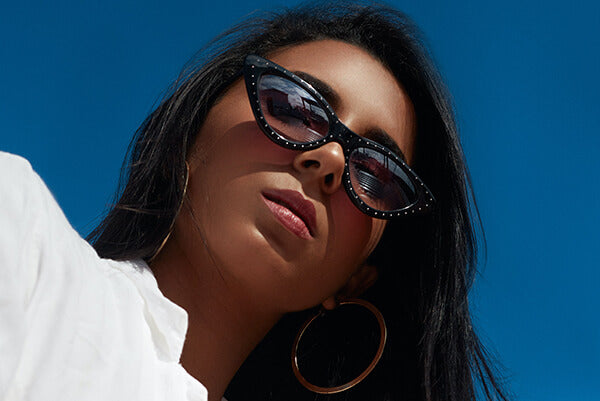 A cool woman wearing sunglasses