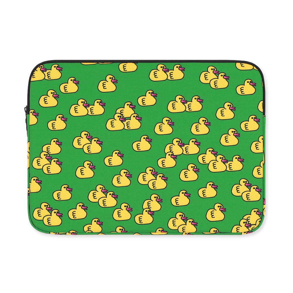 Green Yellow Duck Graphic Laptop Sleeves iPad 11