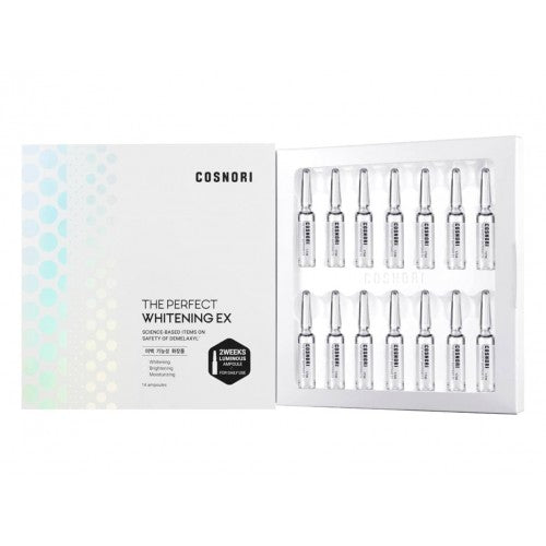 COSNORI The Perfect Whitening EX Ampoule Sets Facial Skincare Moisture Gifts brighten Niacinamide Melanin reducing hyperpigmentation Freckle Blemish