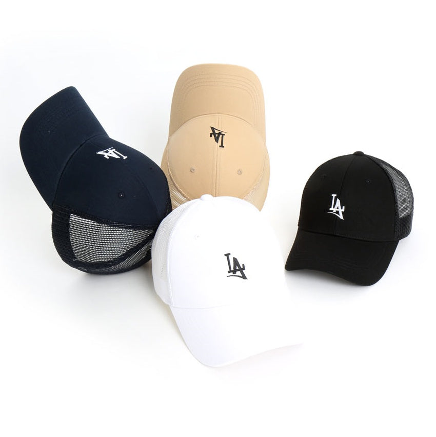 LA Graphic Mesh Baseball Caps Hats Unisex Men Womens Cotton Adjustable