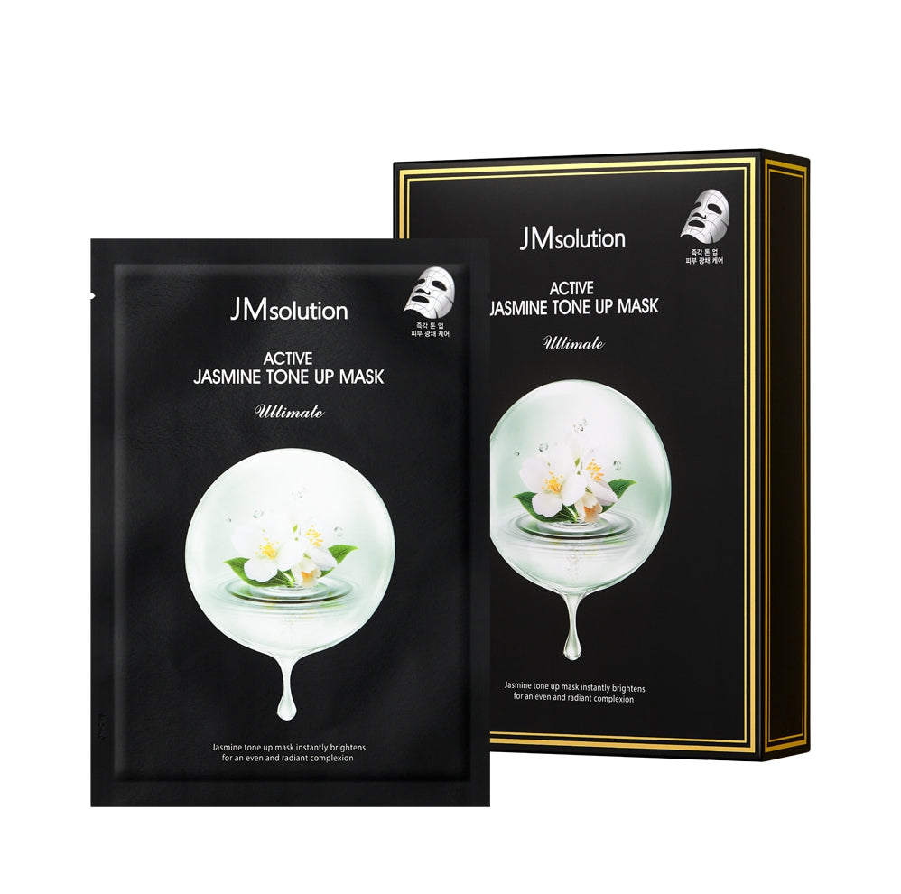 JM Solution Active Jasmine Tone Up Masks Ultimate 10 Sheet Moisture Dull Dry Skincare Hyaluronic Acid Dead Skin Cells Elasticity