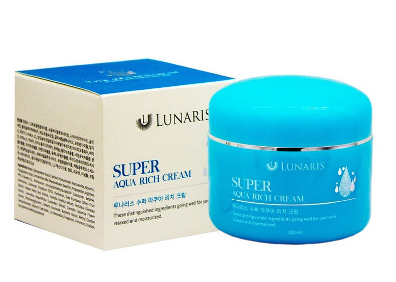 Lunaris Super Aqua Rich Cream 100ml Moisturizing Soothing Whitening