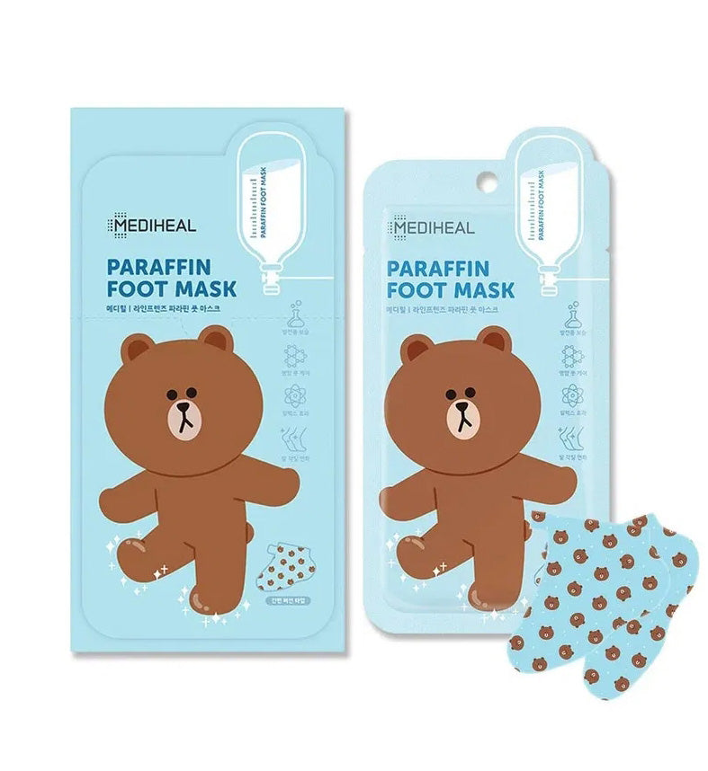 MEDIHEAL LINE FRIENDS Paraffin Foot Mask Body Care Heel Dead Skin Feet