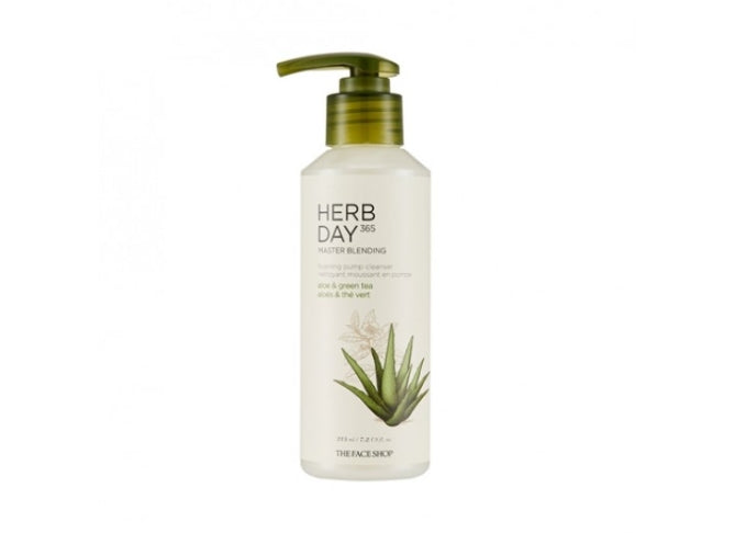 THE FACE SHOP HERB DAY MASTER BLENDING PUMP CLEANSER GREEN TEA 215ml