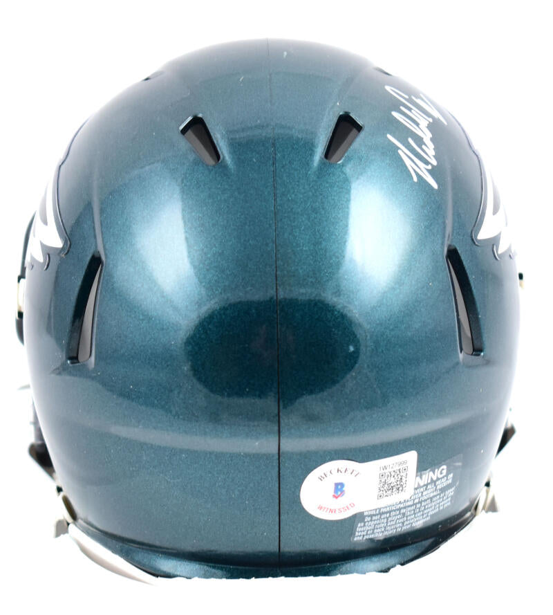 Randall Cunningham Signed Philadelphia Eagles Speed Mini Helmet- Beckett W Hologram *White