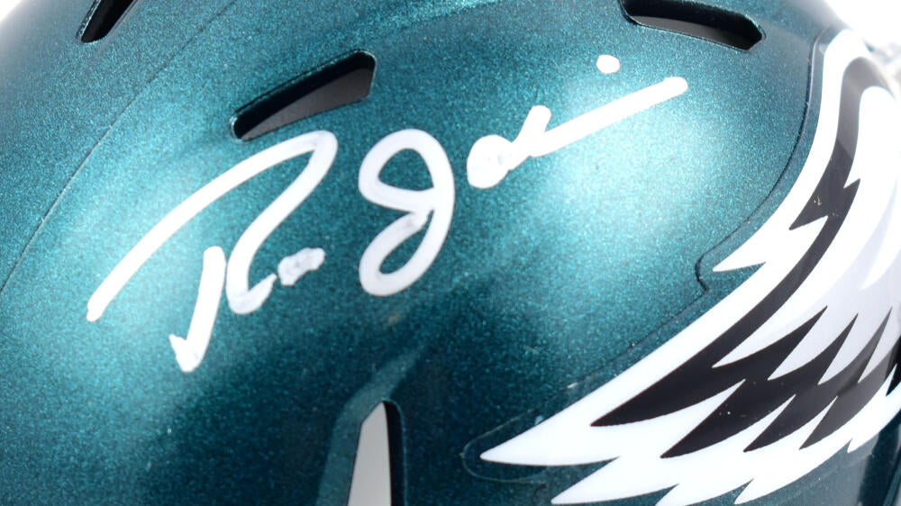 Ron Jaworski Autographed Philadelphia Eagles Speed Mini Helmet- Beckett W Hologram *Silver