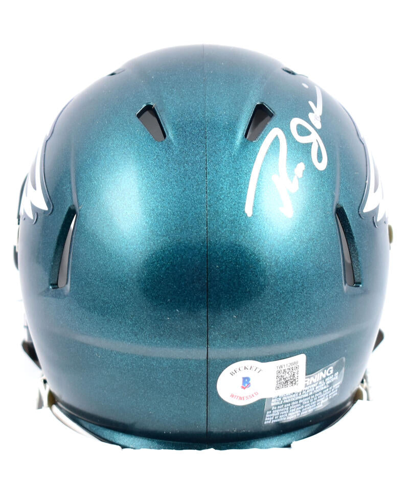 Ron Jaworski Autographed Philadelphia Eagles Speed Mini Helmet- Beckett W Hologram *Silver