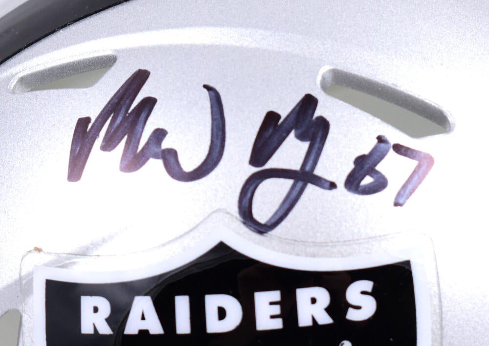Michael Mayer Autographed Las Vegas Raiders Speed Mini Helmet-Beckett W Hologram *Black