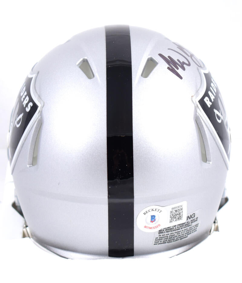 Michael Mayer Autographed Las Vegas Raiders Speed Mini Helmet-Beckett W Hologram *Black