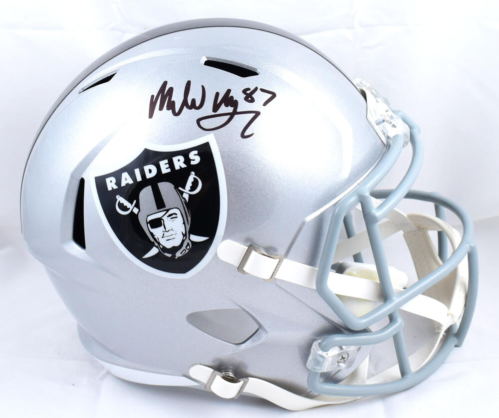 Michael Mayer Autographed Las Vegas Raiders F/S Speed Helmet-Beckett W Hologram *Black