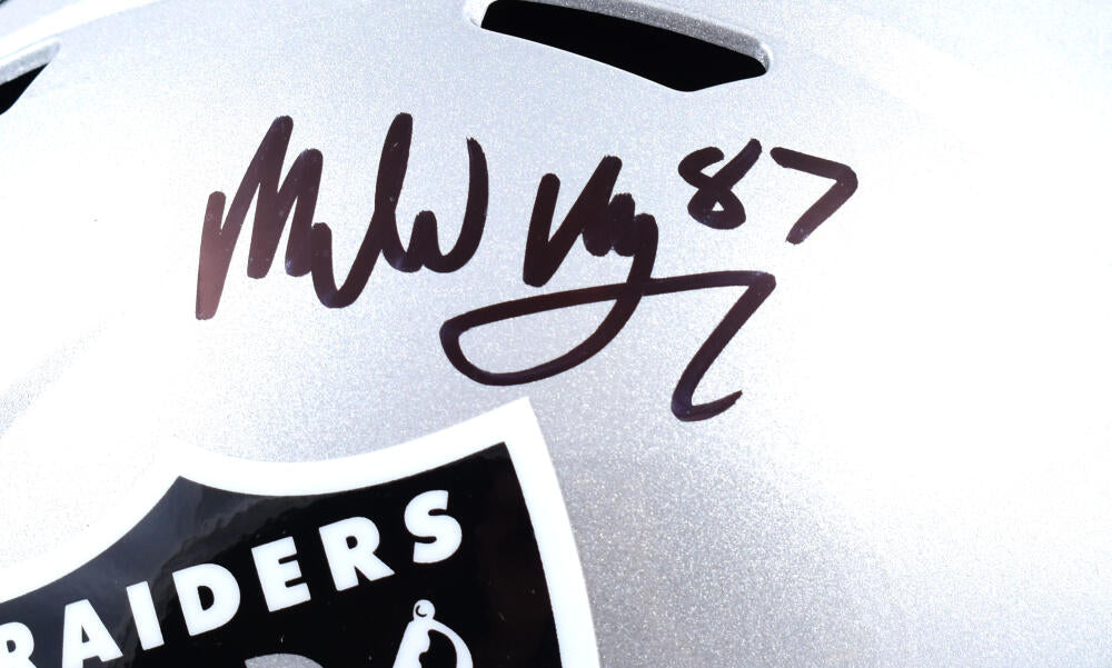 Michael Mayer Autographed Las Vegas Raiders F/S Speed Helmet-Beckett W Hologram *Black