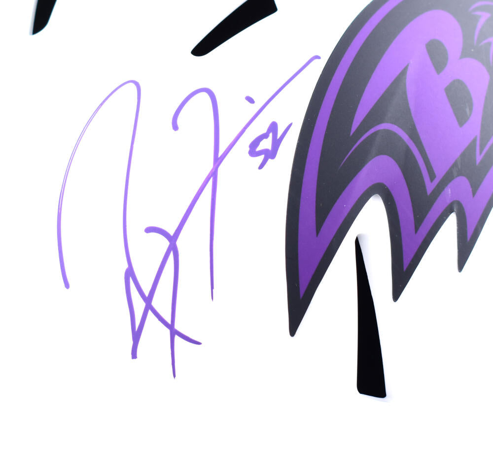Ray Lewis Autographed Baltimore Ravens F/S Lunar Speed Helmet-Beckett W Hologram *Purple