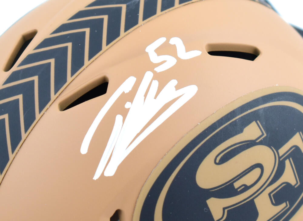 Patrick Willis Autographed 49ers Salute to Service 2023 Speed Mini Helmet-Beckett W Hologram *White