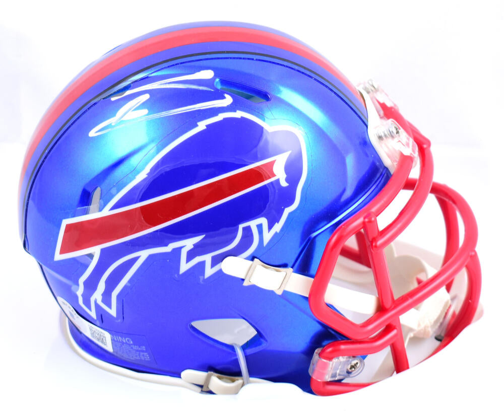 Stefon Diggs Autographed Buffalo Bills Flash Speed Mini Helmet- Beckett W Hologram *White
