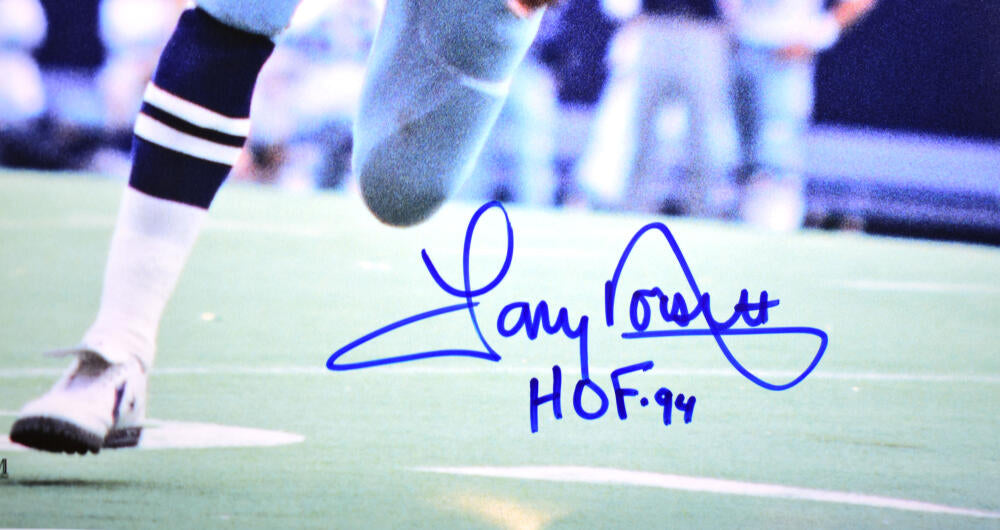 Tony Dorsett Autographed Dallas Cowboys 16x20 Running Photo w/HOF - Beckett W Hologram *Blue