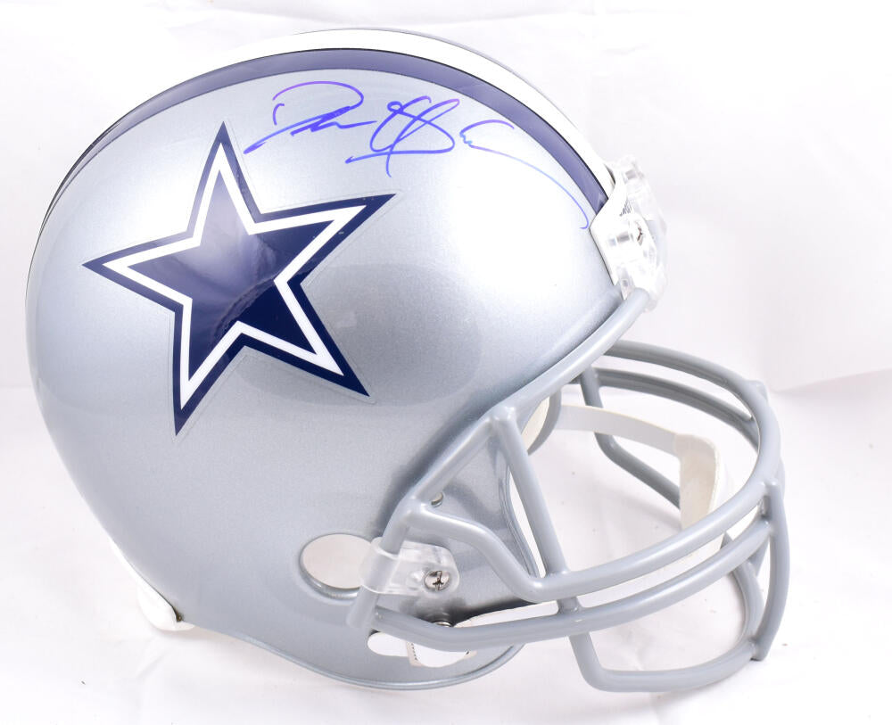 Deion Sanders Autographed Dallas Cowboys F/S Helmet- Beckett W *Blue