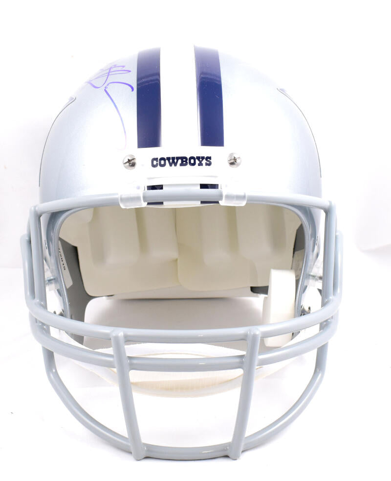 Deion Sanders Autographed Dallas Cowboys F/S Helmet- Beckett W *Blue