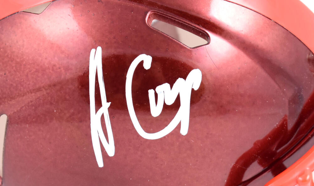 Amari Cooper Autographed Cleveland Browns Flash Speed Mini Helmet-Beckett W Hologram *White