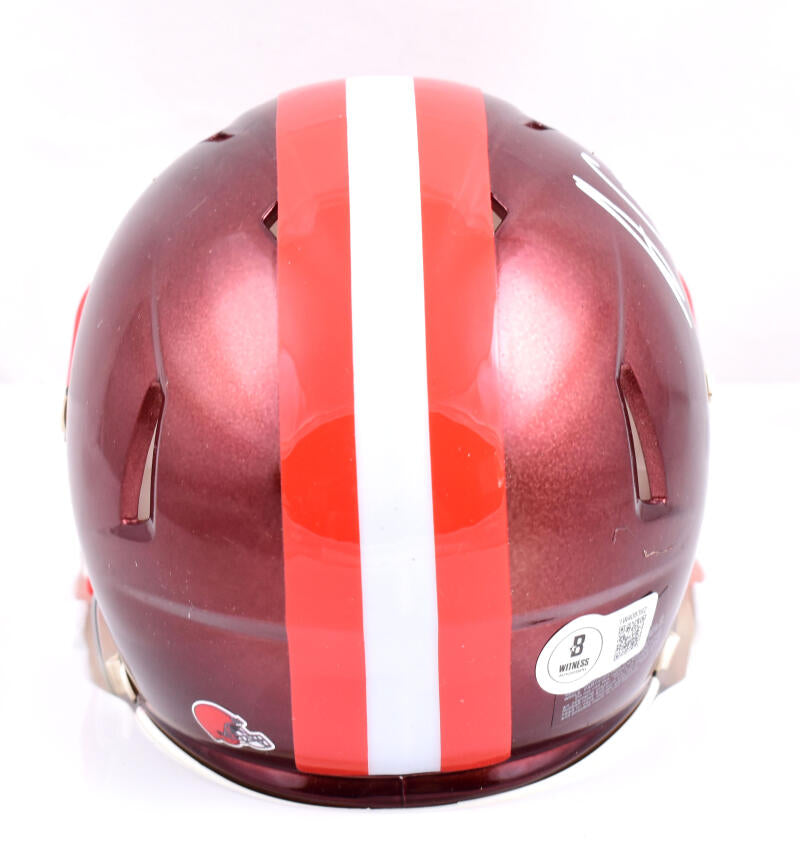 Amari Cooper Autographed Cleveland Browns Flash Speed Mini Helmet-Beckett W Hologram *White